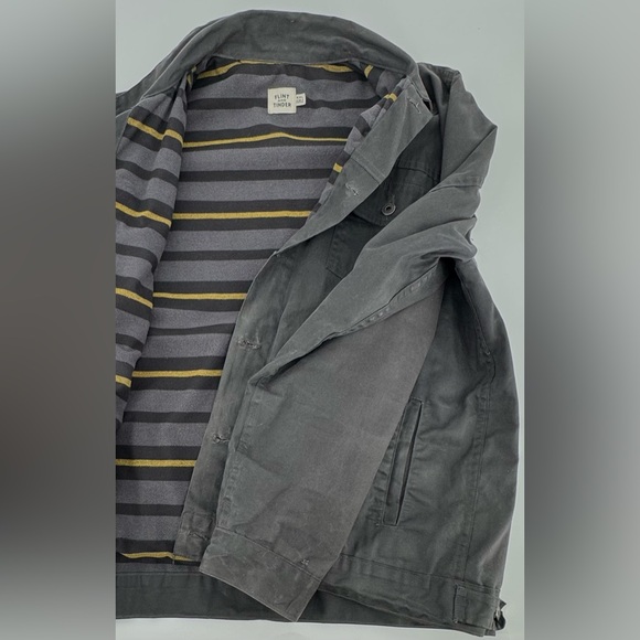 Flint and Tinder Fully Flannel Lined Waxed Trucker Jacket - Picture 7 of 9